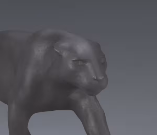 Panther Jaguar Black Sculpture Decor by John Perry Jaguar 12 inches long Free standing - Image 2